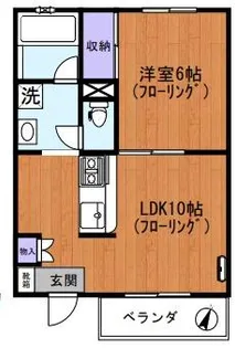 カロディカーサ相模大野A棟【2階】の間取り