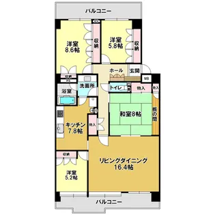 ルネ戸塚弥生台【9階】の間取り