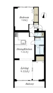 ライオンズマンション鉢山【2階】の間取り