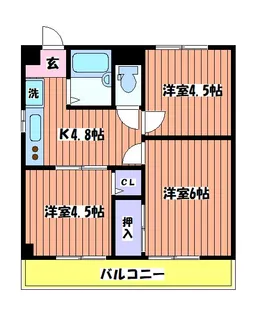 ルシエーナ立川【3階】の間取り