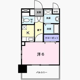 ハイネタウン箱崎【6階】の間取り