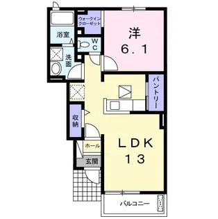 メゾン カルム【1階】の間取り