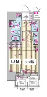 プレリス吉田アクセデール【3階】の間取り