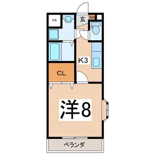 ヴェルジェソレイユ【3階】の間取り