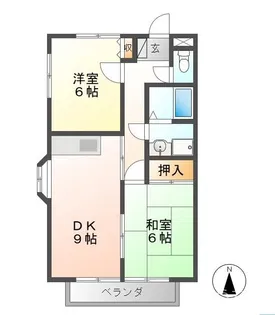 メゾン旭【1階】の間取り