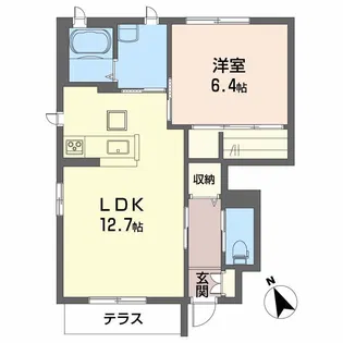 タウンコート筒井 B棟【1階】の間取り