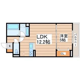 クレストコート八乙女A【2階】の間取り