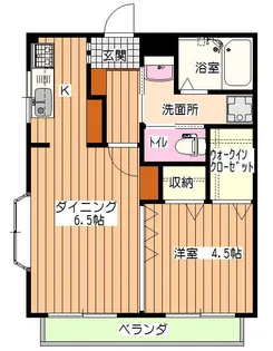 ビレッジ輝【4階】の間取り