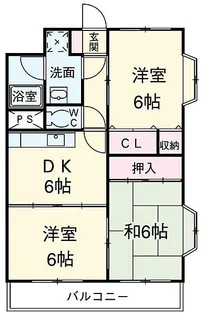 クレスト上野【1階】の間取り