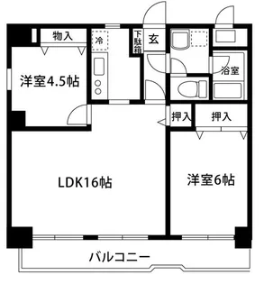 パルティール田代【5階】の間取り