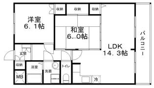 ハイツメロディ【4階】の間取り