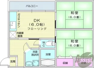 サンコーポ上杉【3階】の間取り