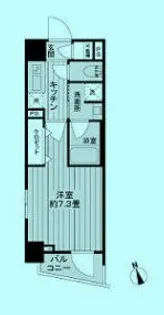 フレシア中目黒【3階】の間取り