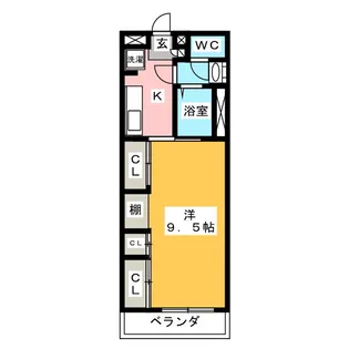 パークサイドSOGA【1階】の間取り