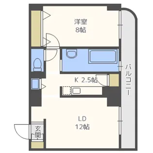 AMSTOWER南6条【18階】の間取り