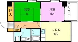セントポーリアアビコ【6階】の間取り