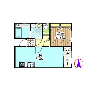 Puppy-Heim est【2階】の間取り