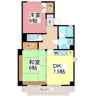 パークハイム若杉【1階】の間取り