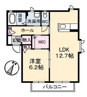 メゾン二林【1階】の間取り