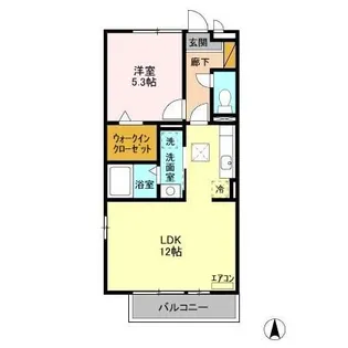 コリーヌ・ドゥ【1階】の間取り