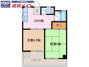 クレアトゥール伊勢志摩【2階】の間取り
