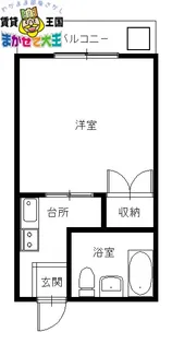 1Kの間取り画像