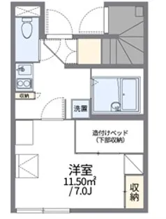 レオパレス山百合【1階】の間取り