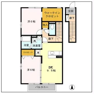 フォンテーヌG【2階】の間取り