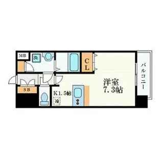 1Kの間取り画像