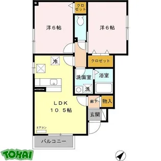 レジデンスK2【1階】の間取り