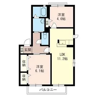 グリーンハイツB【2階】の間取り