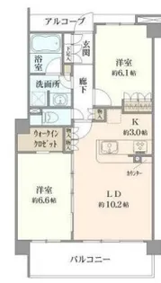 リビオ新宿ザ・レジデンス【4階】の間取り