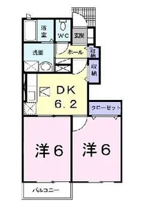 広島県呉市押込5【アパート】の間取り