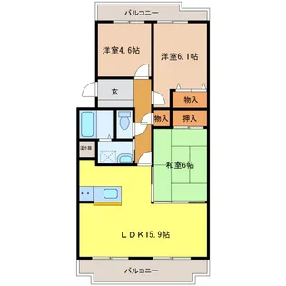 セルサス・コロク【4階】の間取り
