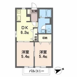ハッピープレイス C【1階】の間取り