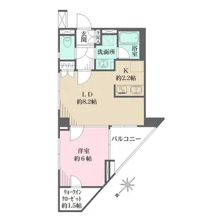 マートルコート恵比寿南II【7階】の間取り