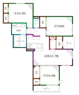 東京都杉並区上荻4【アパート】の間取り