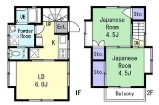神奈川県横浜市西区久保町【一戸建】の間取り
