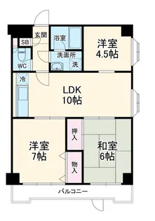 セントヒルズ大和桜ヶ丘【2階】の間取り