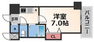 CITY SPIRE布施【8階】の間取り