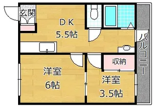 グリーンマンション【1階】の間取り
