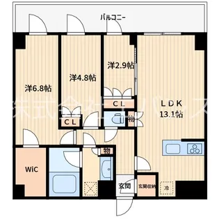 LIME RESIDENCE KAWAGUCHI EAST【6階】の間取り