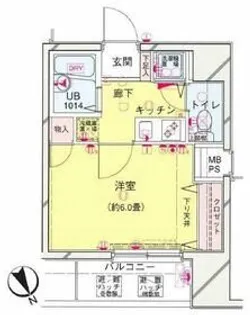 シンシア西早稲田【7階】の間取り