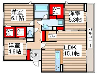ブルメール【2階】の間取り