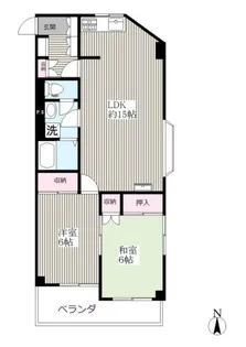 新越谷ハイツ【5階】の間取り