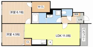 滋賀県守山市水保町【アパート】の間取り