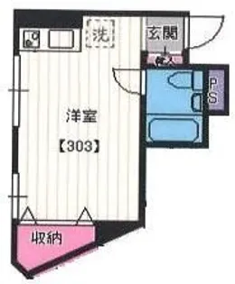 1Rの間取り画像