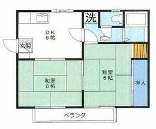 ハイツ白井【1階】の間取り