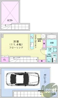 ソレイユ八木山BASE【2階】の間取り