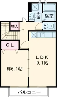 アスピリア オトワ【2階】の間取り